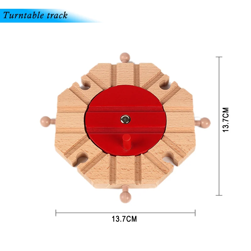 Turntable Track Различные деревянные компоненты для поезда, набор для поезда из бука, детские игрушки для поезда, подарки, аксессуары, совместимы с Thoma Friends - Цвет: Turntable Track