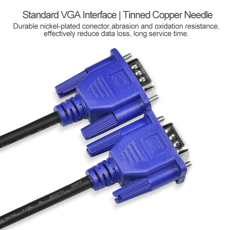 1080P VGA к VGA компьютерный монитор Удлинительный Кабель VGA кабель HD 15 Pin кабель «Папа-папа» шнур Медная линия для портативных ПК