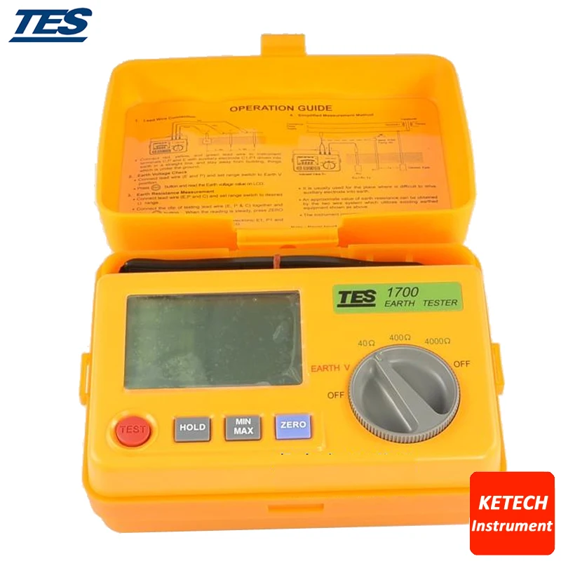 

Digital Earth Voltage Resistance Tester Meter 0~399.9V/0~3999 TES1700