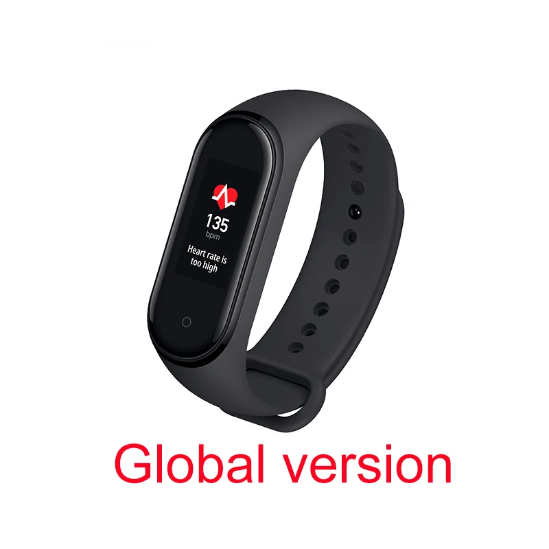 Глобальная версия Xiaomi Mi Band 4 новейший музыкальный умный Браслет фитнес-трекер для измерения сердечного ритма 0,9" цветной AMOLED экран - Цвет: Global version