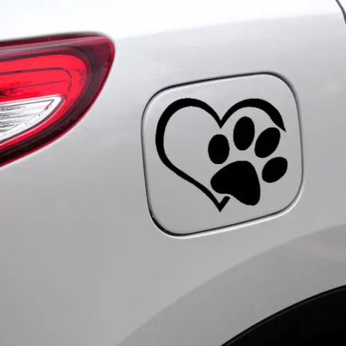 

Hot Sale Paw Heart Print Vinyl Decal Car Stickers Car Styling Decal Home Decor Wall Sticker SwitchToilet Decal Art A-161