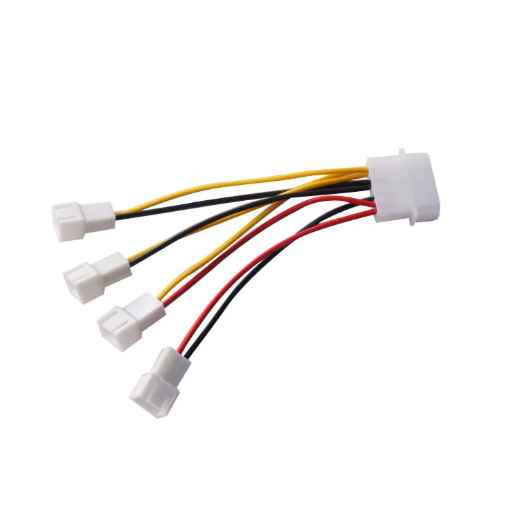 Регулировки скорости 4x3Pin Вентиляторы Типа D для 4Pin Molex Мощность y разветвитель