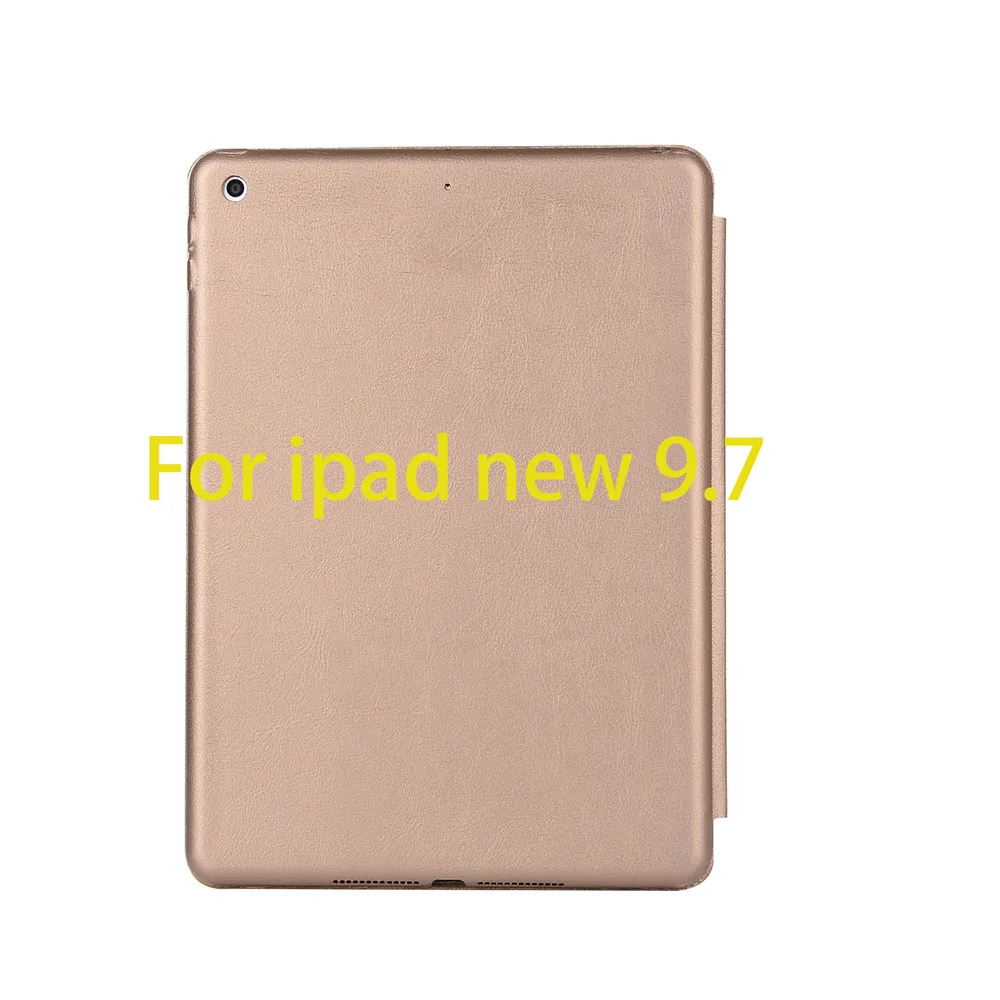 Чехол для планшета для нового iPad 9,7 дюймов, 1:1 из искусственной кожи, защитный чехол для iPad Apple Air 1, умный чехол с функцией автоматического сна/пробуждения - Цвет: Gold-new 9.7