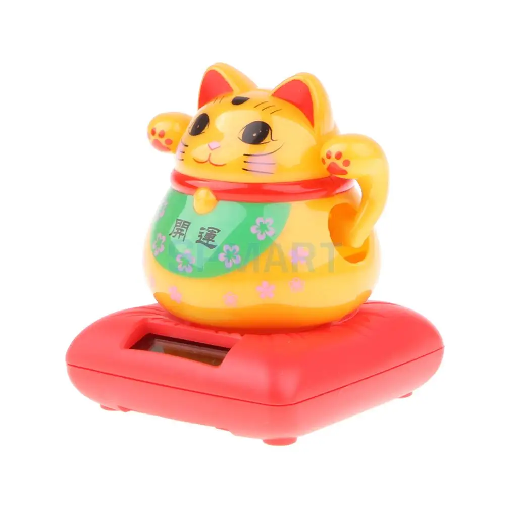 b Японская удача Солнечная кошка игрушка с надписью Lucky развевающаяся рука украшения "Кошки" столешница настольная - Цвет: b