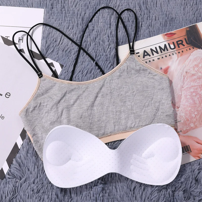 Детский бюстгальтер без косточек хлопковый нижнее белье детские тренировочные