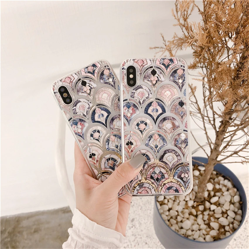 Винтаж Этническая Стиль телефона Чехлы для iPhone 6 S плюс Блеск Жидкость зыбучие