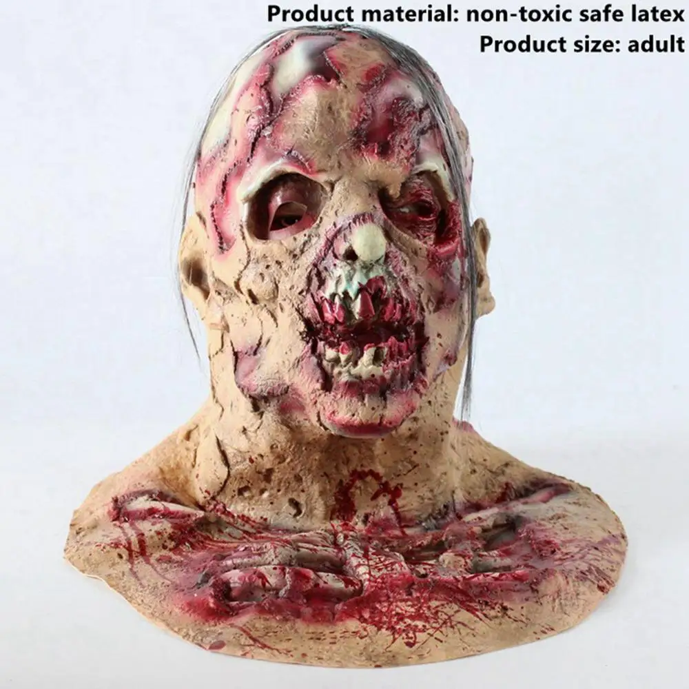 Halloween Mask 6 Taoup 1 шт. страшная маска Аксессуары для Хэллоуина реквизит тушь на Хэллоуин вечерние украшения для дома латексная маска призрак лицо монашка зомби - Цвет: Halloween Mask 6