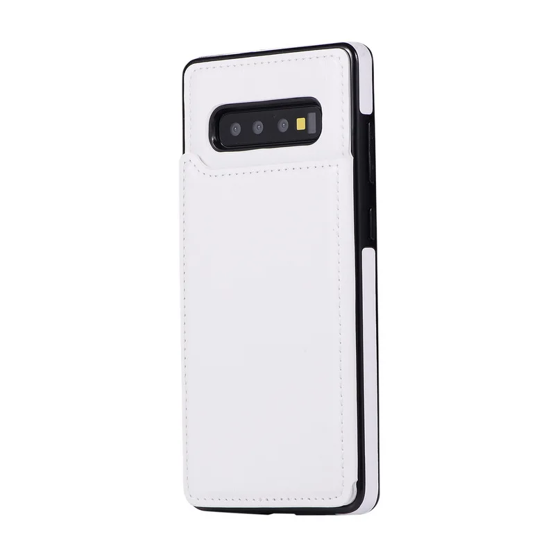 White Чехол для samsung Galaxy S10e S10 Plus Note 9 8 Роскошный PU кожаный держатель для карт телефона задняя крышка чехол для samsung S9 S8 Plus чехлы - Цвет: White