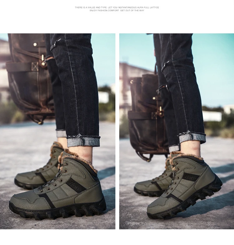 Botas hombre; Лидер продаж года; мужские ботинки; зимняя обувь с мехом; Мужская плюшевая теплая нескользящая обувь; большие размеры 39-46; высокое качество; скидка