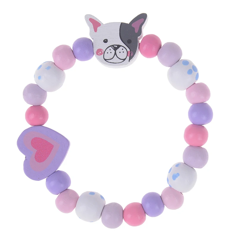 Браслет с деревянными бусинами 3 шт./лот Мультяшные собаки животные ювелирные