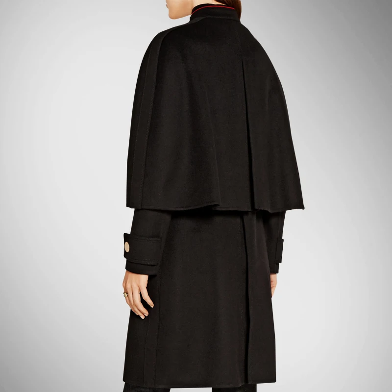 Пальто длинное однотонное кашемировое зимнее пальто европейский и большой новый