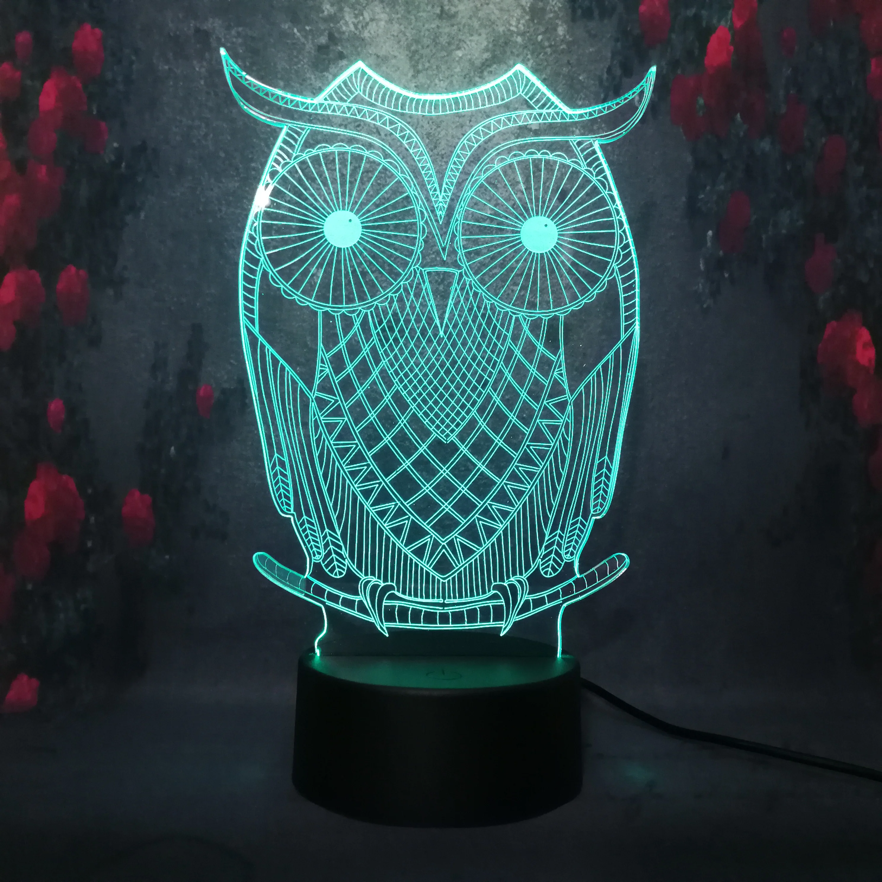 Прекрасный мультфильм серии Сова Орел креативный ночной Светильник 3D LED домашний