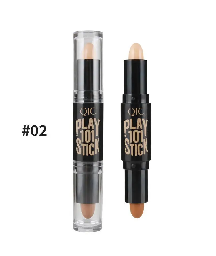2PCS QIC double head face highlighter makeup bronzer shimmer play 101 stick create 3D Full Cover Blemish concealer Q501 | Красота и