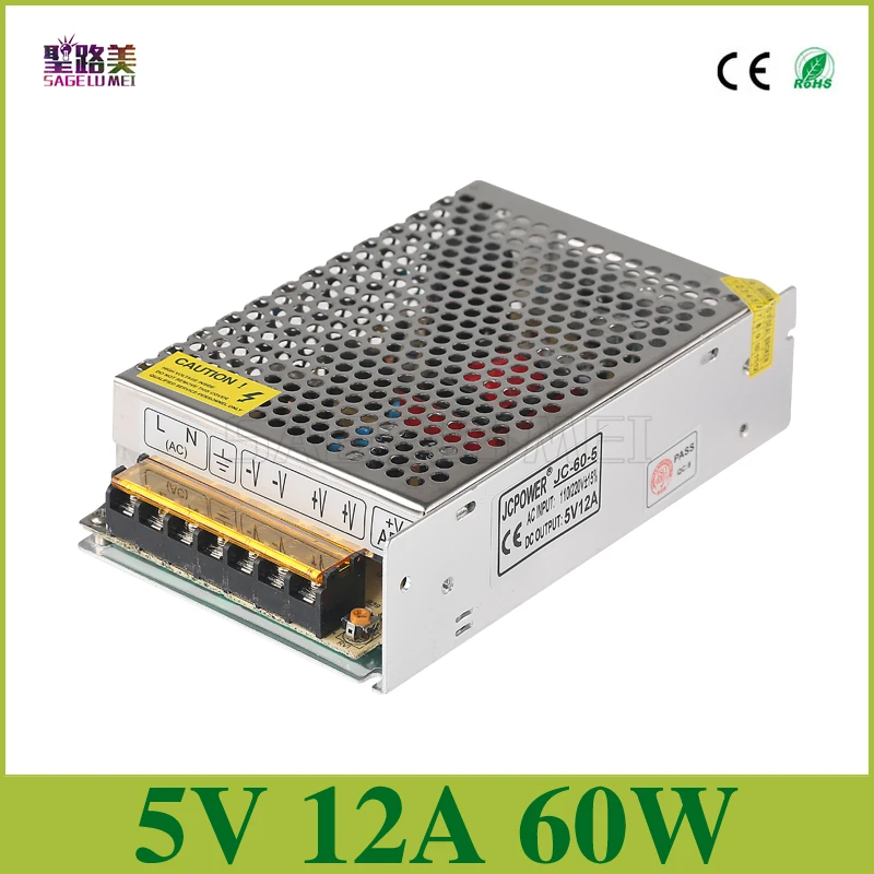 DC5V 12A 60 Вт Переключение Питание к повышению производительности агрегата 110/240 В