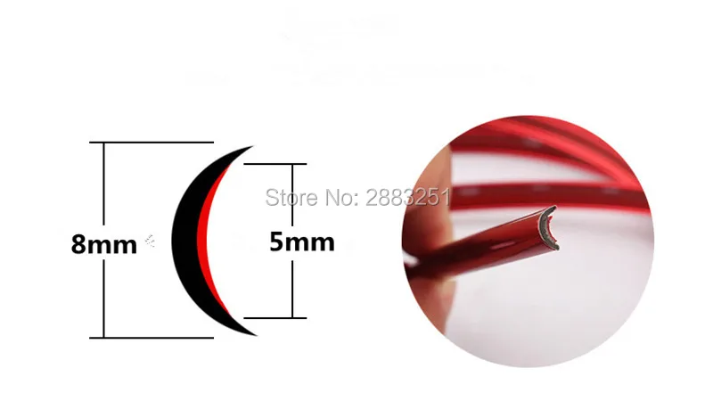 8 м автомобильные аксессуары хромированная защита обода колеса световая рамка