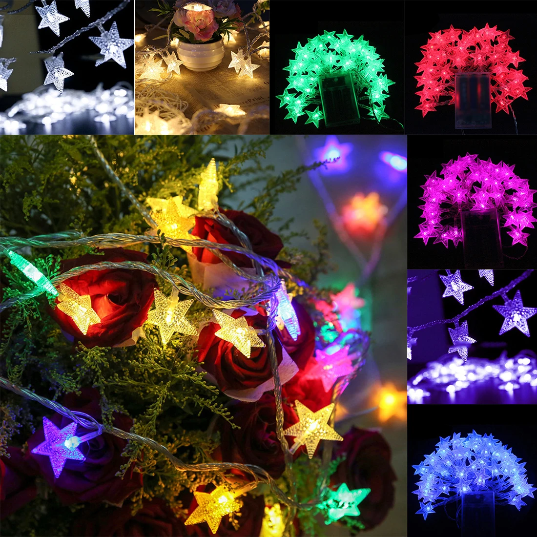 

3m 20LED String Lights 1pc Christmas Lights Outdoor Garden Light for Home Wedding Party Decoration Battry Type