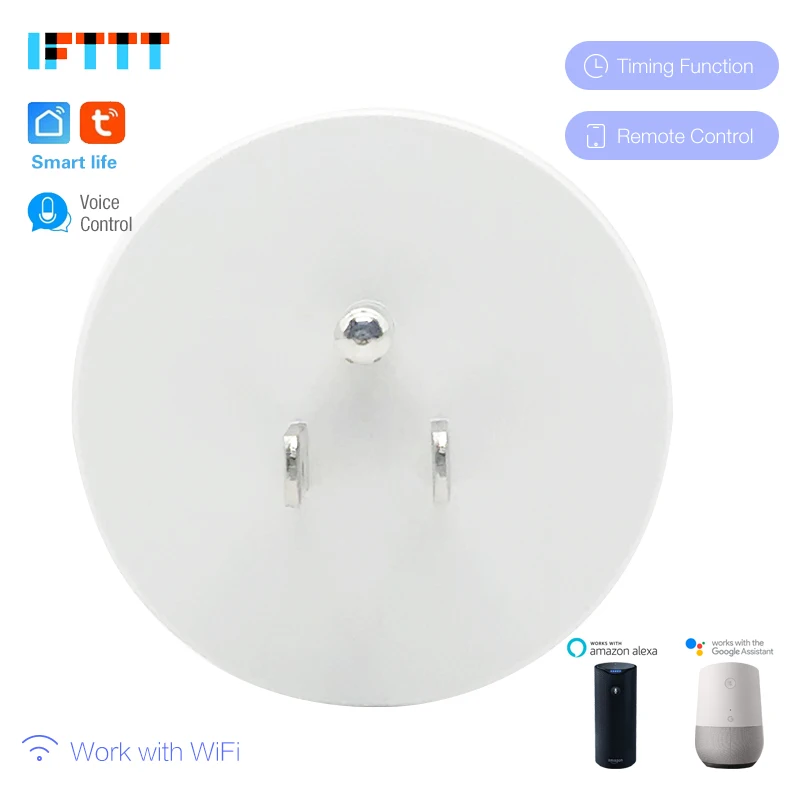 2 шт. умная жизнь WIFI штепсельная вилка США синхронизация розетка Беспроводная