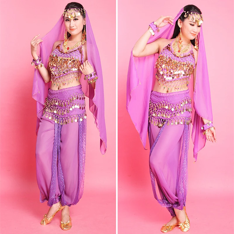 Женский костюм для танца живота индийский 6 видов цветов | Тематическая одежда и