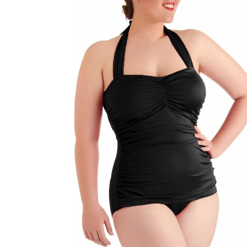 Одна деталь Купальник Большие Размеры Купальники для малышек Для женщин Лето 2017