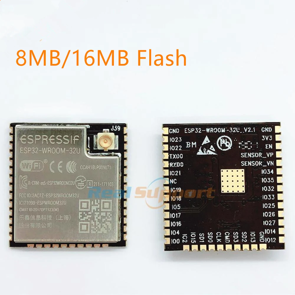 

100 шт., Φ 8 Мб/16 Мб, флэш-память Wi-Fi + BT + BLE ESP32, модуль IPEX, разъем антенны Espressif