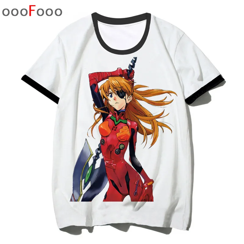 Футболка Evangelion ATTACK ANGEL, Мужская футболка EVA, топ с круглым вырезом, летняя футболка с рисунком для мужчин, мужская/wo Мужская футболка в стиле хип-хоп - Цвет: 1660