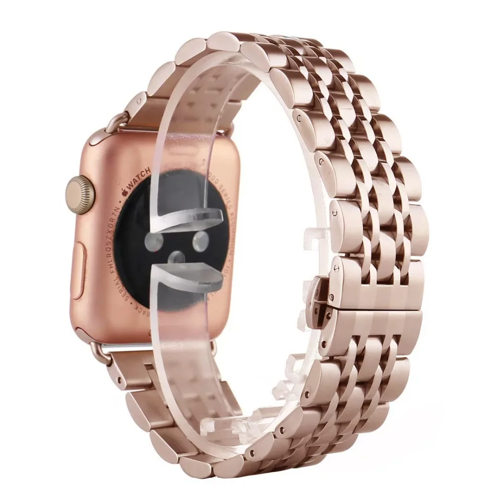 Ремешок из нержавеющей стали для Apple Watch Band 42 мм 38 iWatch 4 3 2 1 40 44 сменный Браслет 5