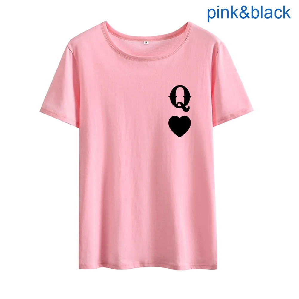 Женская футболка с коротким рукавом круглым вырезом и принтом сердец - купить по