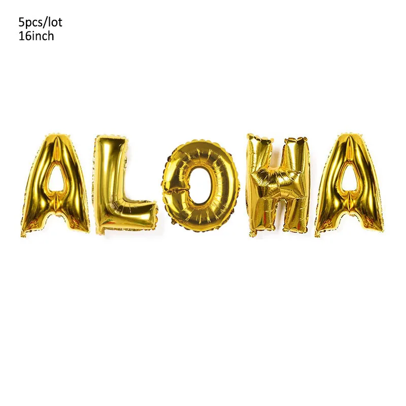 Летние тропические Luau вечерние Aloha баннер флаги гирлянда Гавайский пляж тематическая вечеринка на день рождения украшения Дети для Фламинго Вечерние - Цвет: 16inch ALOHA