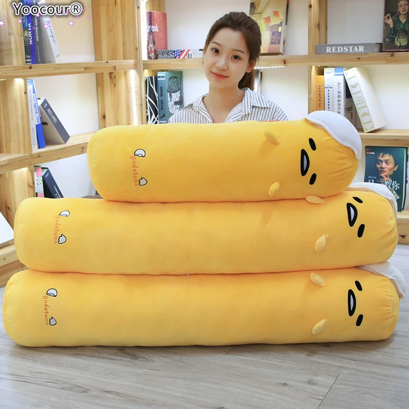68/110 см Gudetama ленивое яйцо длинная плюшевая игрушка подушка яйца Jun яичный желток брат большая кукла мягкая игрушка для детей Девочка Рождественский подарок