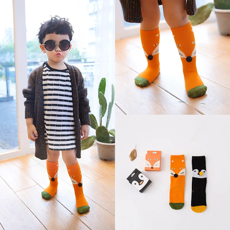 Детские Новые творческие Хлопковые чулки 3D мультфильм Животные унисекс От 1 до 6