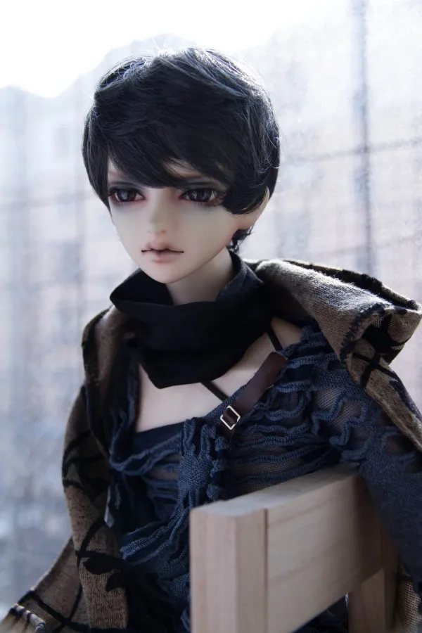 BJD кукла парики из натуральных волос для 1/3 1/4 1/6 BJD DD SD MSD YOSD дядя кукла короткие высокотемпературный провод парики из натуральных волос