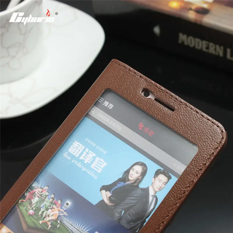 Чехлы книжки CYBORIS из натуральной кожи чехол для Letv 1S X500/letv max 2x820/LeEco Le 2 умный сна