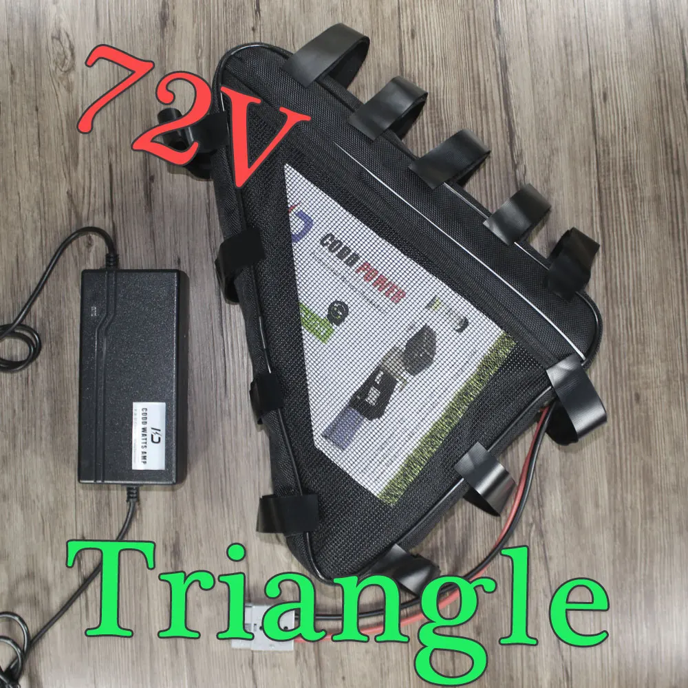 LiFePO4 72V 20AH треугольный аккумулятор 2000W Аккумулятор для электрического велосипеда