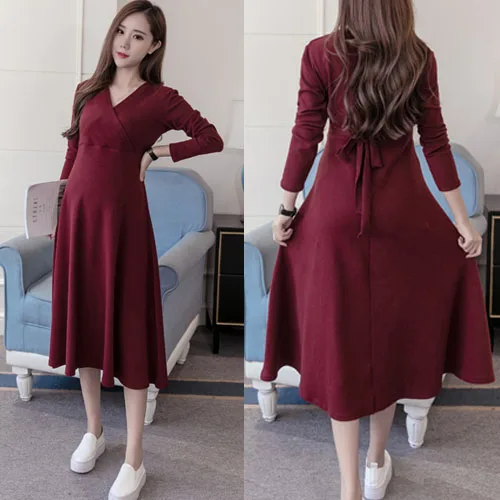 Новинка 2020 сексуальное платье с v-образным вырезом для беременных Элегантное