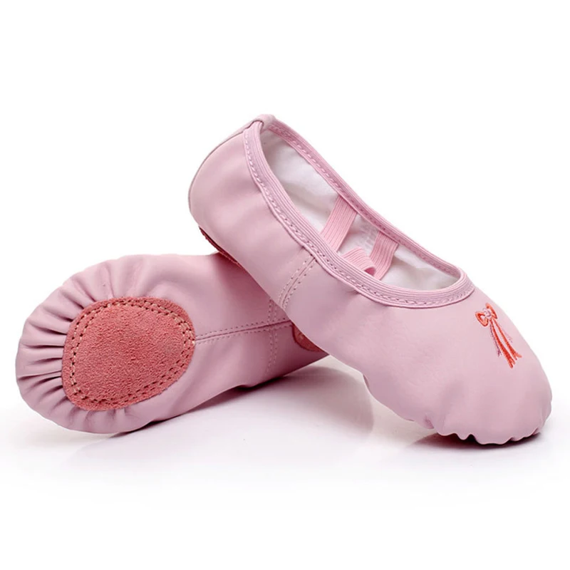 

pointe shoes gymnastics shoes ballerina dance shoes for girls embroidery PU ballet slippers point shoes ballet flats for dancing