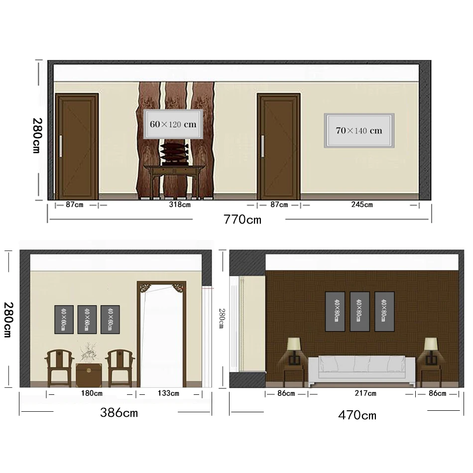 Картина маслом на холсте без рамы 2 панели ручная работа набор цветочных чашек