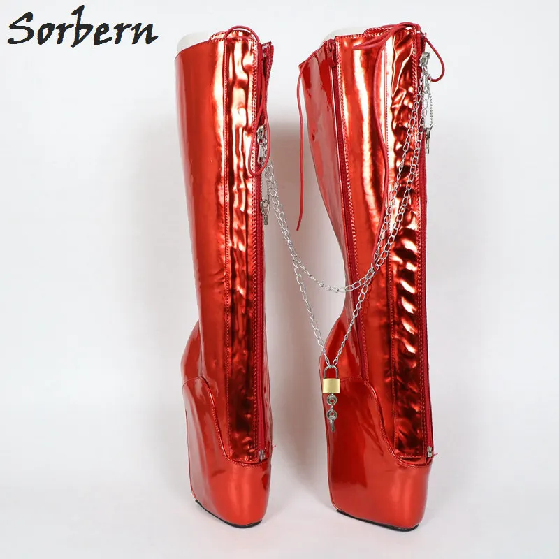 Женские ботинки до середины голени Sorbern сапоги на платформе танкетке шнурках