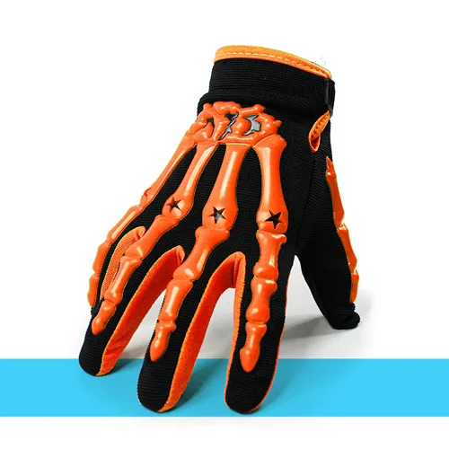 Мотоциклетные Перчатки когти призрака дышащие носимые защитные Guantes Moto Luvas альпийский Мотокросс звезды Ганц мото Лето guant - Цвет: 04Orange