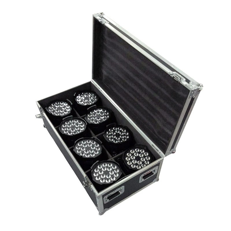 Чехол Wiht Pieces 8 светодиодный Par 18x18W освещение RGBWA УФ цветной прожектор алюминиевый
