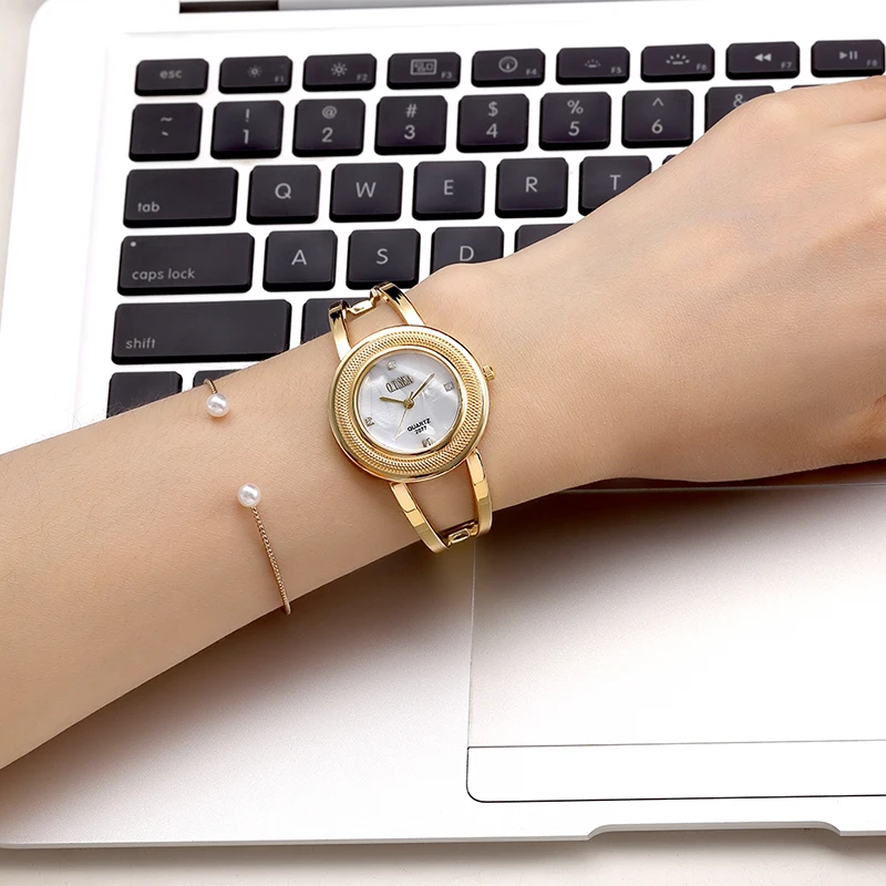 

Luxury O.T.SEA Brand Stainless Steel Bracelet Watches Women Ladies Crystal Dress Quartz Wristwatches Relogio Feminino 2077