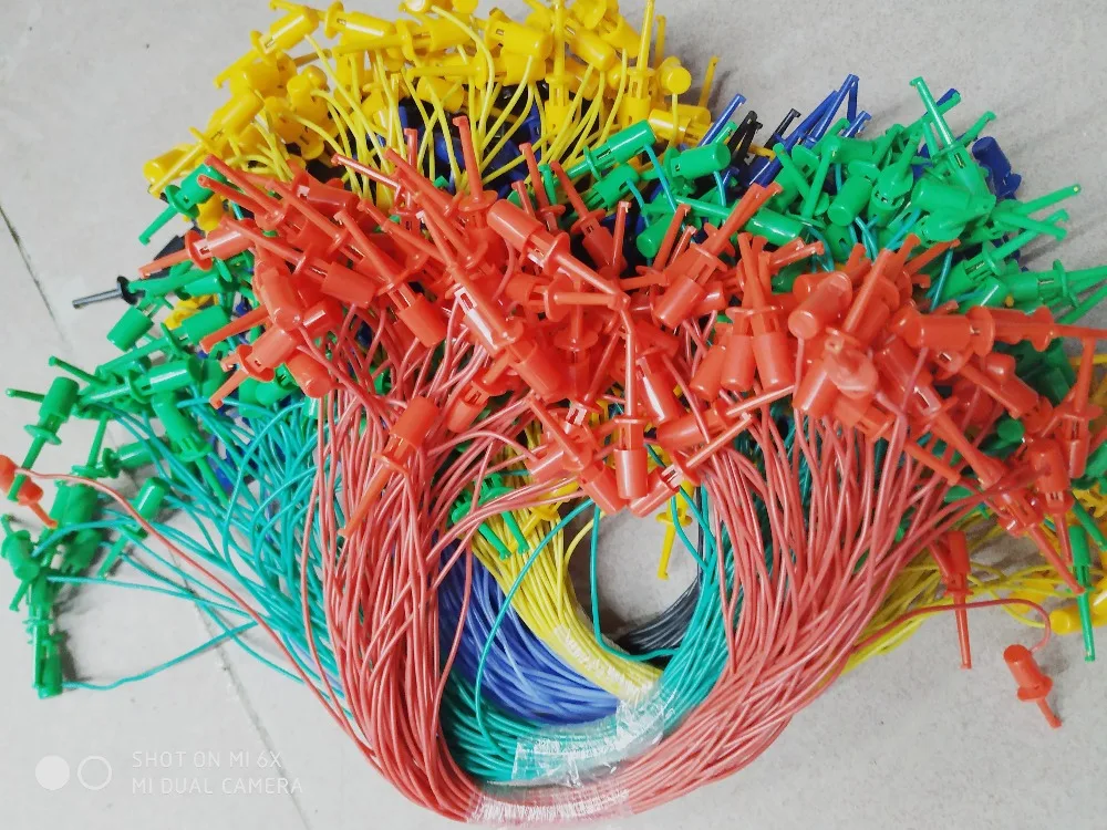 5 шт./лот набор тестовых зажимов с зажимом для крючка тестовый зонд проводов 42 мм IC