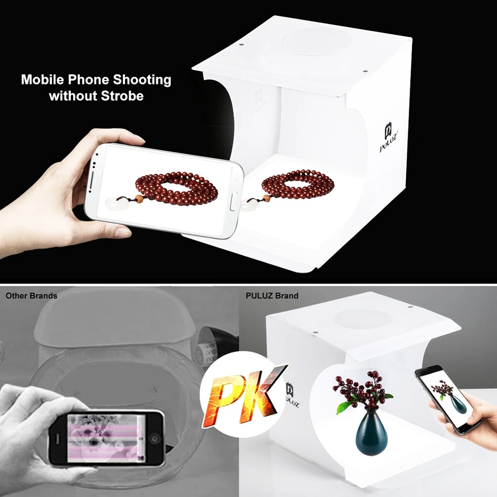 PULUZ портативный 23 см фото 2 панель светильник Box светильник ing Studio палатка комплект+ 22,5 фотография USB светодиодный бестеневой задний светильник
