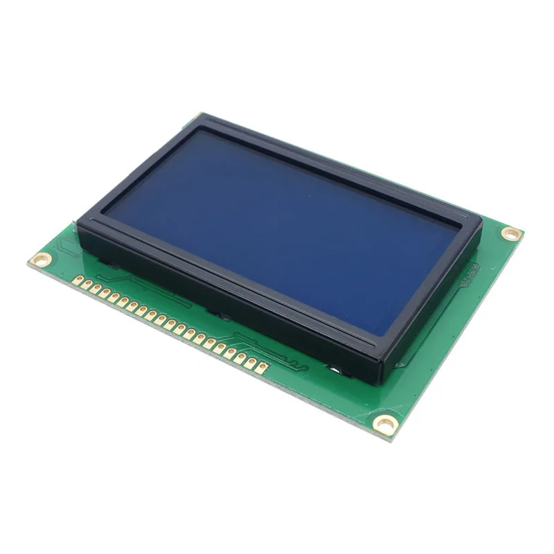 ЖК модуль с подсветкой ST7920 для arduino raspberry pi 128*64 точки 5 В синий экран 12864 дюйма|lcd