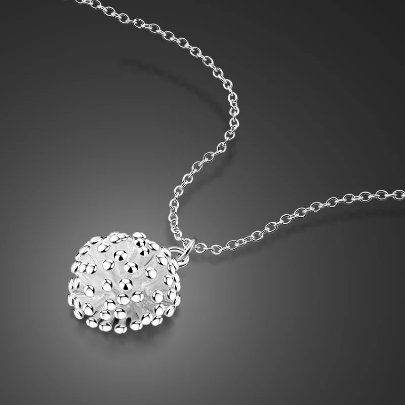 Женская цепочка из серебра 925 пробы с подвеской в виде одуванчика|designer jewelry|jewelry