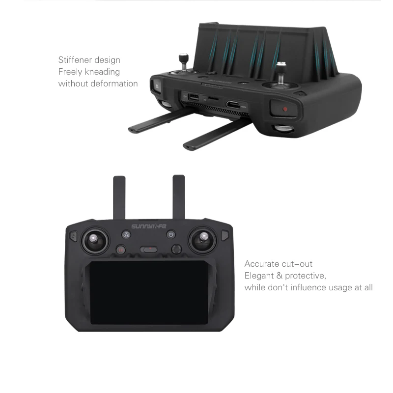 smart remote control with screen anti glare sun shade hood silicone protection cover case for dji mavic 2 pro zoom drone free global shipping