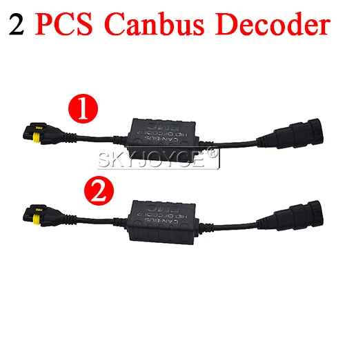 2 Pieces Decoder SKYJOYCE комплект ксеноновых фар, Высокопрочная конструкция H11 ксеноновая лампа H7 H1 H3 9005/HB3 9006/HB4 5500 K 35 W 12 V тонкий балласт переменного тока для автомобильных фар комплект ксеноновых ламп - Испускаемый цвет: 2 Pieces Decoder
