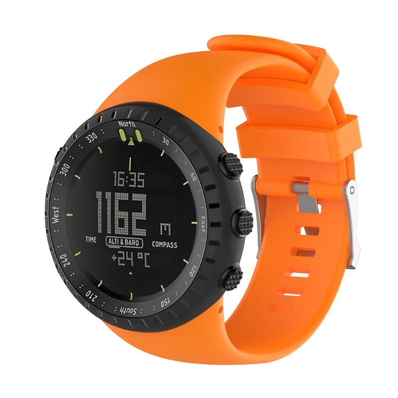 Силиконовый сменный ремешок для наручных часов для Suunto Core все черные спортивные часы
