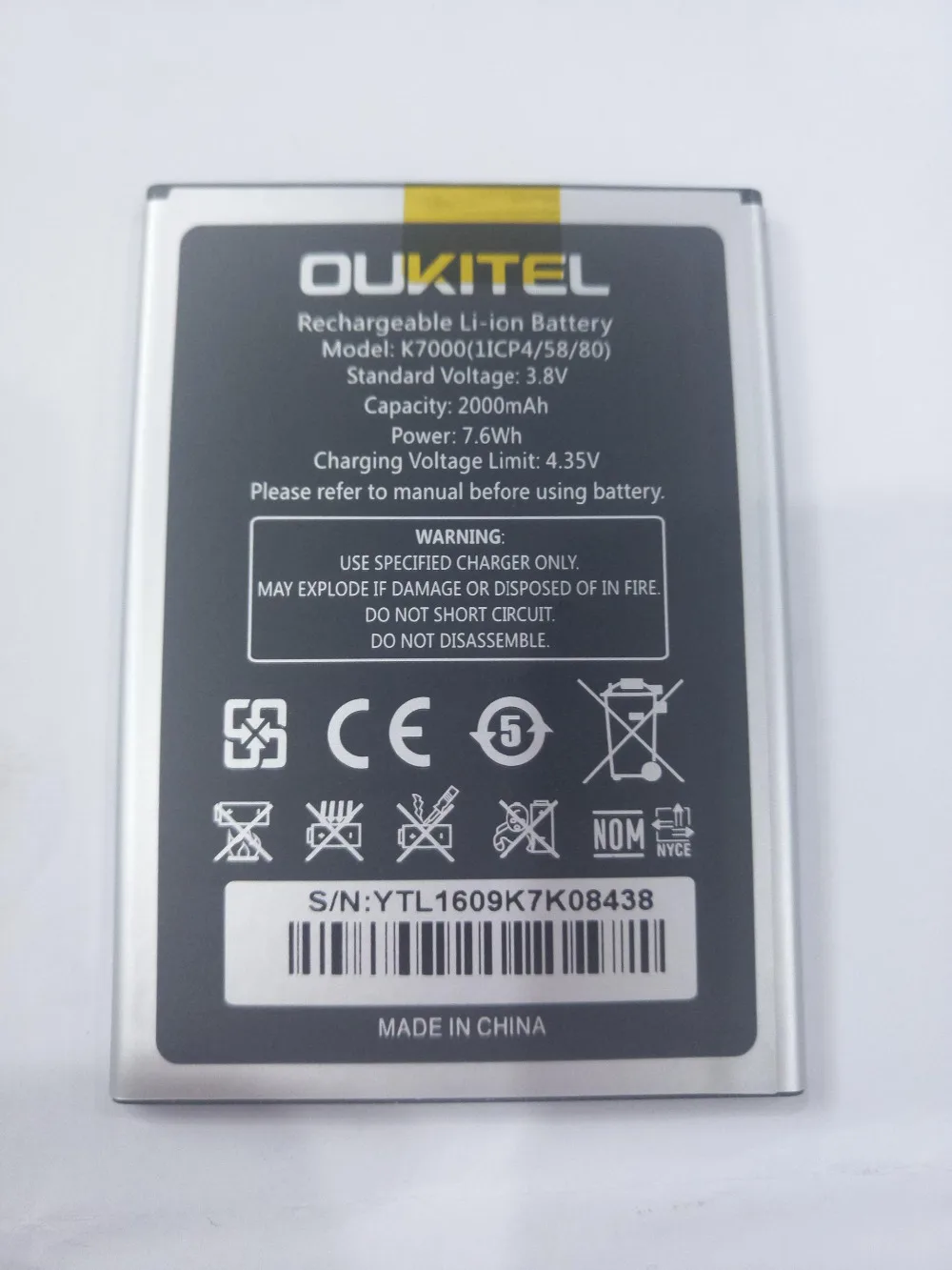 Оригинальный аккумулятор Oukitel K7000 2000 мАч сменный аксессуар для смартфона K7000|battery