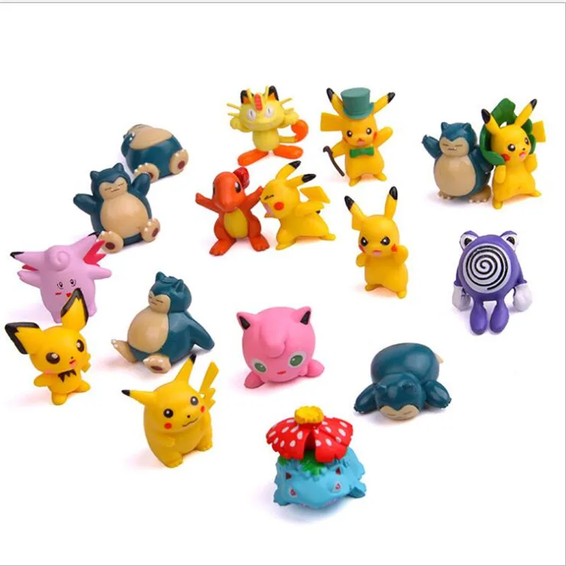 Горячая Распродажа 17 шт./компл. cartoonCharmander Пикачу Eevee Snorlax Сквиртл Mudkip действие и