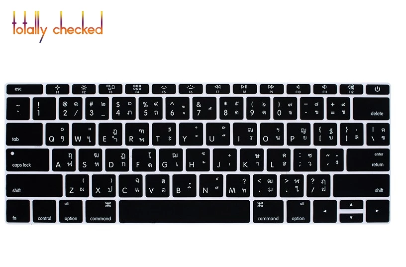 

US Thai Silicone Keyboard Cover Skin for MacBook New Pro 13 Inch A1708 (2016 Version No Touch Bar) for Macbook 12" A1534